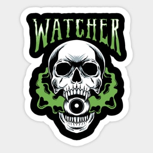 WATCHER Skull heavy metal Sticker